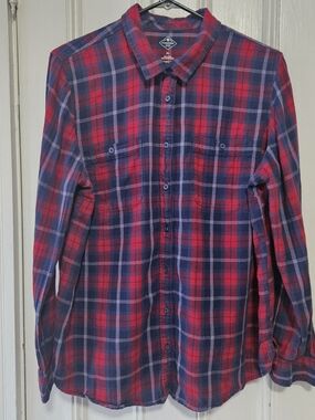 St. John's Bay Red Navy Cotton Flannel XL
